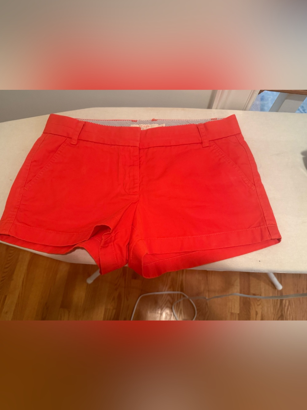 J. Crew Orangey Red Cotton Chino Shorts
